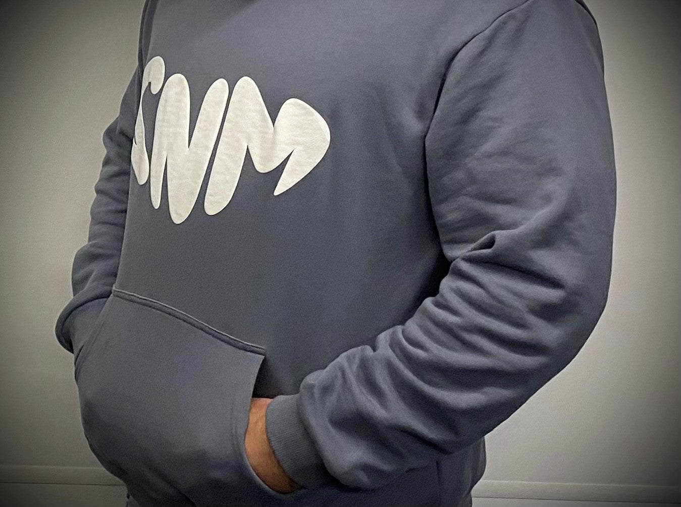 Puff Print Hoodie - Grit Grey