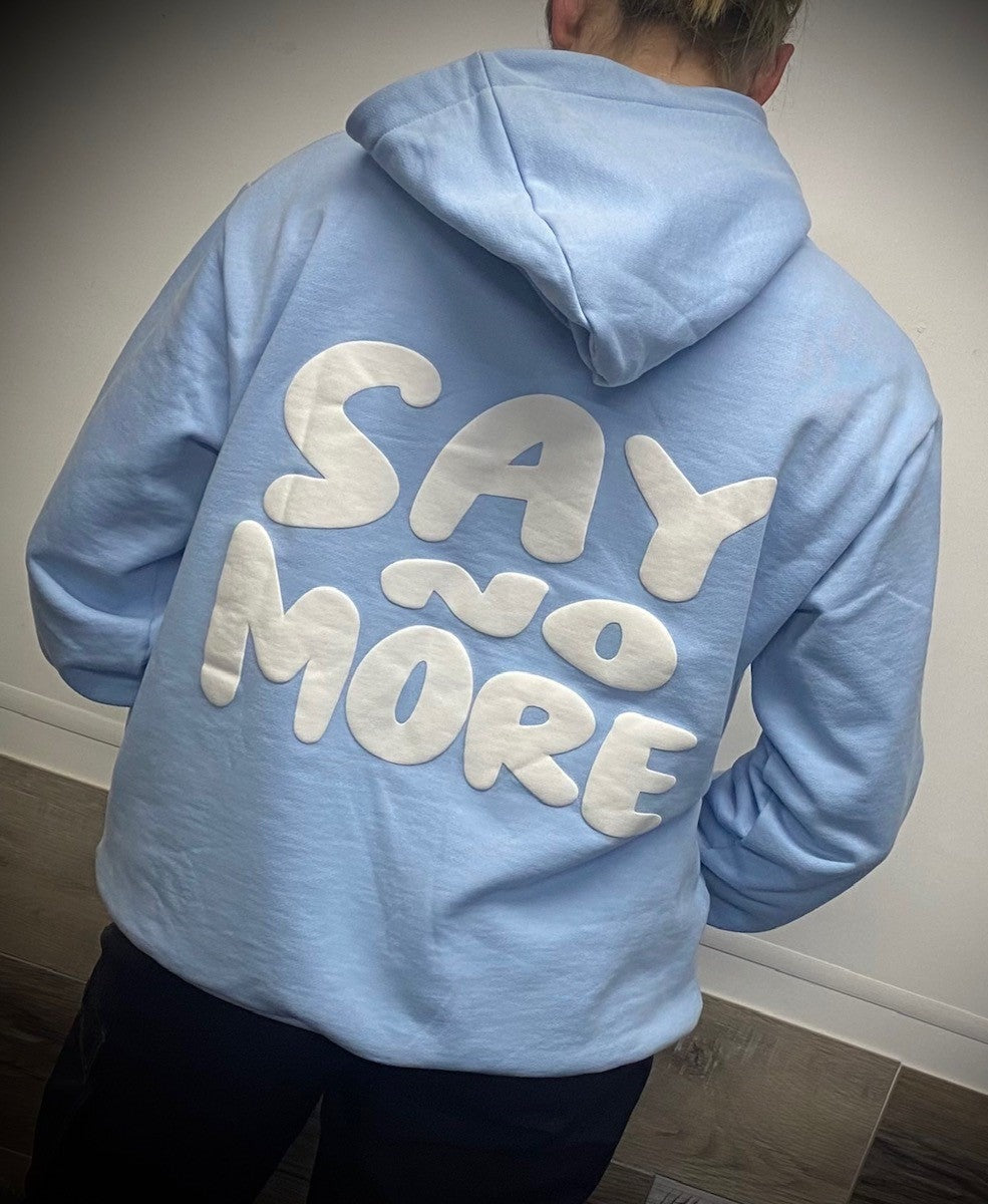 Puff Print Hoodie - Ice Blue