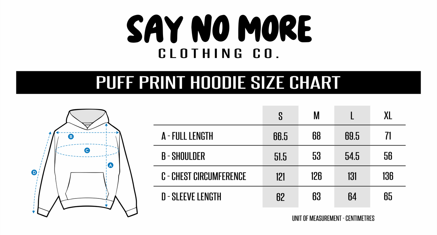 Puff Print Hoodie - Grit Grey